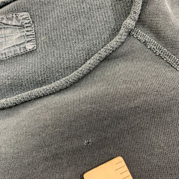 Nili Lotan Pullover Sweater Top Womens Medium Charcoal Black Sleeve Ripped - Picture 10 of 16